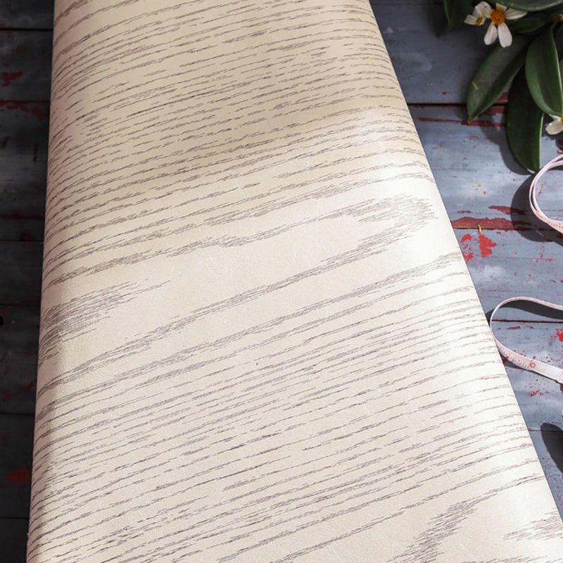 Simplicity Wood Printing Wallpaper Roll PVC Self Stick Beige Wall Decor for Bedroom Clearhalo 'Industrial wall decor' 'Industrial' 'Wallpaper' Wall Decor' 2413643