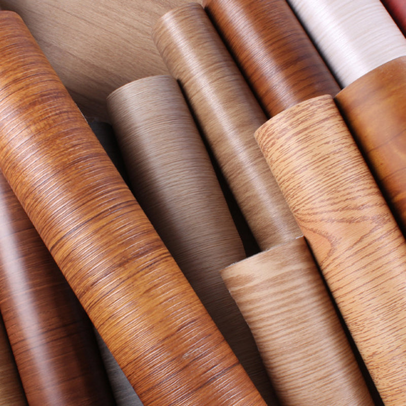 Multi-Colored Wood Plank Wallpaper Roll Self-Adhesive Wall Covering for Bathroom Clearhalo 'Industrial wall decor' 'Industrial' 'Wallpaper' Wall Decor' 2413707