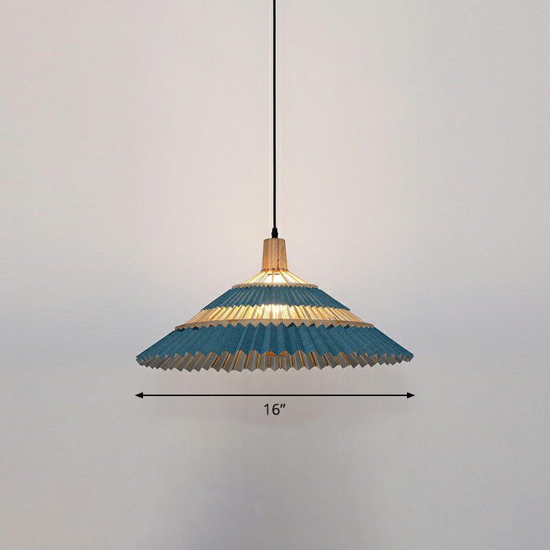 Bamboo Umbrella Pendant Light Chinoiserie 1 Head Suspension Lighting Fixture for Restaurant Green 16" Clearhalo 'Ceiling Lights' 'Modern Pendants' 'Modern' 'Pendant Lights' 'Pendants' Lighting' 2415399