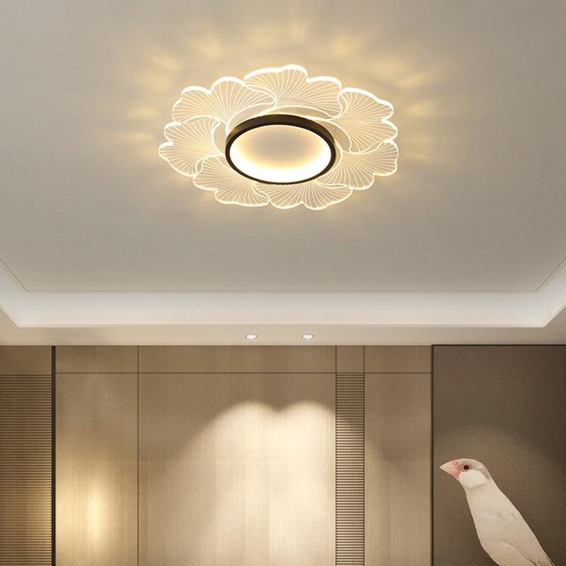 Acrylic Flower Ceiling Mount Light Fixture Modern Style LED Flush Mount for Bedroom Clearhalo 'Ceiling Lights' 'Close To Ceiling Lights' 'Close to ceiling' 'Flush mount' Lighting' 2422676