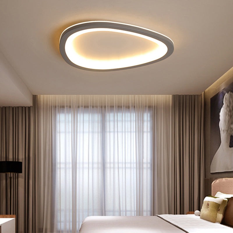 Dark Grey Droplet Shaped Flushmount Nordic Acrylic LED Ultrathin Ceiling Flush Light Clearhalo 'Ceiling Lights' 'Close To Ceiling Lights' 'Close to ceiling' 'Flush mount' Lighting' 2422746