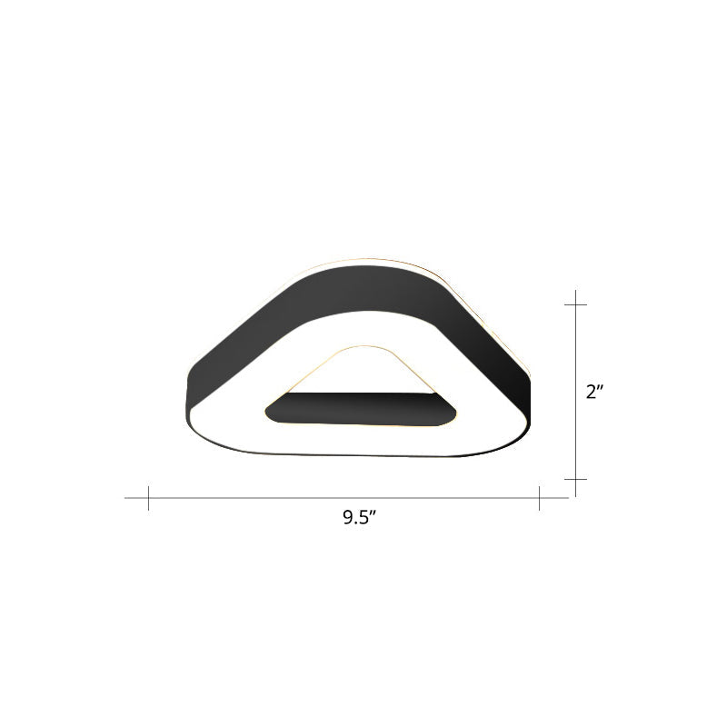 Small Corridor LED Flush Light Metal Nordic Style Ceiling Mounted Fixture with Acrylic Diffuser Black Three Rings Clearhalo 'Ceiling Lights' 'Close To Ceiling Lights' 'Close to ceiling' 'Flush mount' Lighting' 2423334