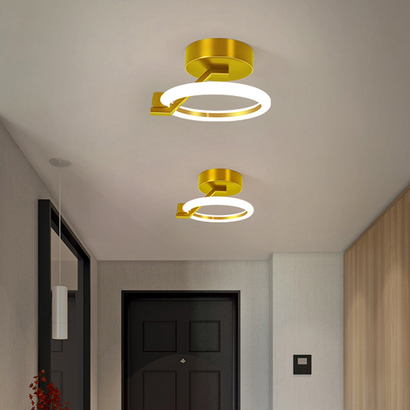 Acrylic Circular Semi Mount Lighting Simplicity LED Ceiling Flush Light for Corridor Clearhalo 'Ceiling Lights' 'Close To Ceiling Lights' 'Close to ceiling' 'Pendant Lights' 'Semi-flushmount' 'Tiffany close to ceiling' 'Tiffany' Lighting' 2424242
