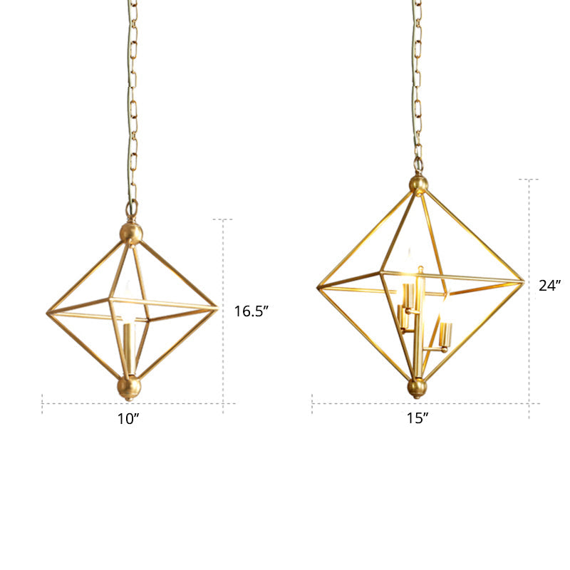 Metal Gold Pendant Lamp Candle-Style 4 Lights Classic Chandelier Light Fixture for Living Room Clearhalo 'Ceiling Lights' 'Chandeliers' Lighting' 2426651