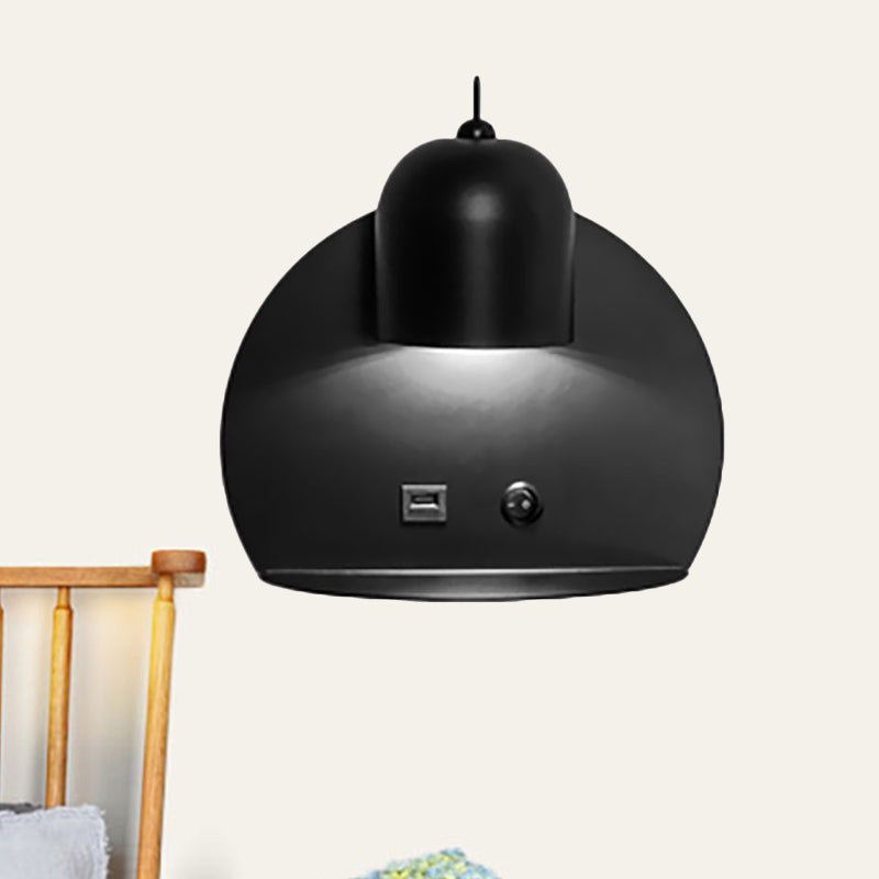 Supporter Design Metal Wall Lighting 1 Light Modern Simple Wall Lamp for Study Black Clearhalo 'Cast Iron' 'Glass' 'Industrial' 'Modern wall lights' 'Modern' 'Tiffany' 'Traditional wall lights' 'Wall Lamps & Sconces' 'Wall Lights' Lighting' 242887