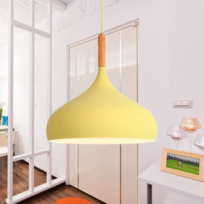 9.5"/12.5"/14"W Teardrop Pendant Lighting in Nordic Style Metal 1 Light Black/White/Gold Hanging Light Clearhalo 'Ceiling Lights' 'Modern Pendants' 'Modern' 'Pendant Lights' 'Pendants' Lighting' 242898