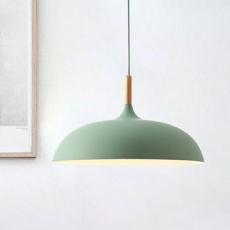 Onion/Bowl/Tapered Bedroom Hanging Pendant Aluminum 1-Light Macaron Style Ceiling Suspension Lamp in Pink/Yellow/Blue Clearhalo 'Ceiling Lights' 'Pendant Lights' 'Pendants' Lighting' 2436399