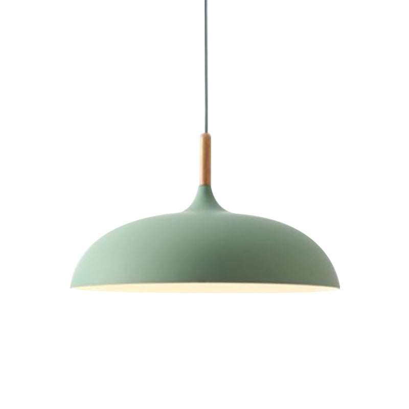 Onion/Bowl/Tapered Bedroom Hanging Pendant Aluminum 1-Light Macaron Style Ceiling Suspension Lamp in Pink/Yellow/Blue Clearhalo 'Ceiling Lights' 'Pendant Lights' 'Pendants' Lighting' 2436400