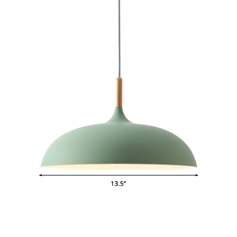 Onion/Bowl/Tapered Bedroom Hanging Pendant Aluminum 1-Light Macaron Style Ceiling Suspension Lamp in Pink/Yellow/Blue Clearhalo 'Ceiling Lights' 'Pendant Lights' 'Pendants' Lighting' 2436401