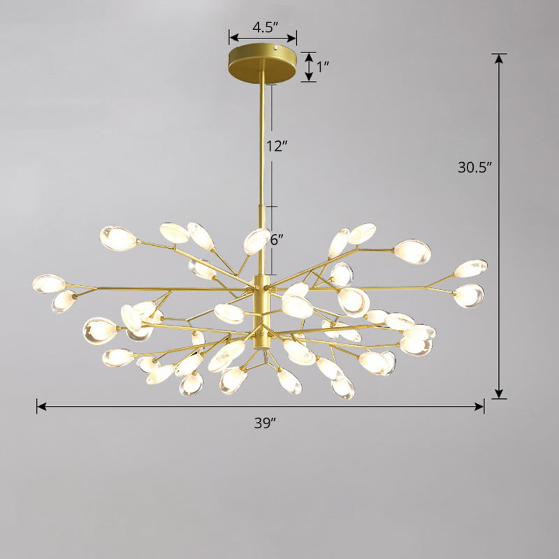 Tree Branches Living Room Ceiling Lamp Acrylic Minimalist LED Chandelier Pendant Light Clearhalo 'Ceiling Lights' 'Chandeliers' 'Modern Chandeliers' 'Modern' Lighting' 2460730