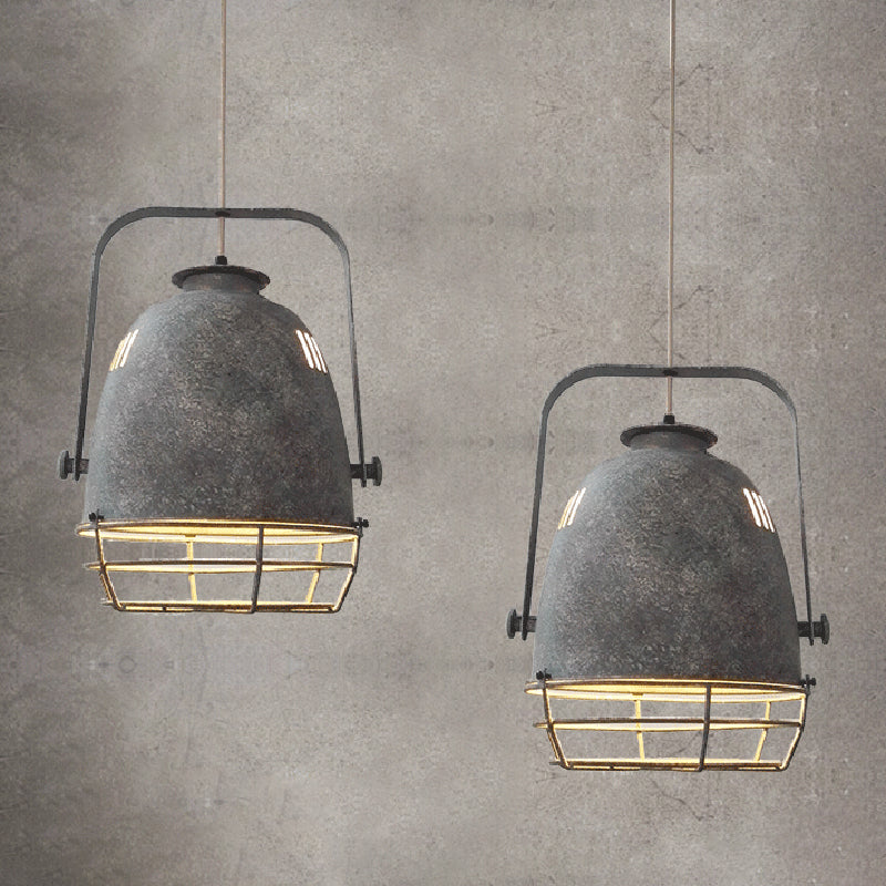 Single Shaded Suspension Lighting Industrial Metal Pendant Ceiling Lamp for Bistro Clearhalo 'Art Deco Pendants' 'Black' 'Cast Iron' 'Ceiling Lights' 'Ceramic' 'Crystal' 'Industrial Pendants' 'Industrial' 'Metal' 'Middle Century Pendants' 'Pendant Lights' 'Pendants' 'Rustic Pendants' 'Tiffany' Lighting' 2460906