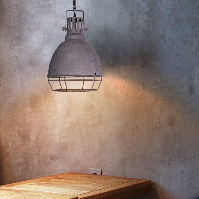 Single Shaded Suspension Lighting Industrial Metal Pendant Ceiling Lamp for Bistro Clearhalo 'Art Deco Pendants' 'Black' 'Cast Iron' 'Ceiling Lights' 'Ceramic' 'Crystal' 'Industrial Pendants' 'Industrial' 'Metal' 'Middle Century Pendants' 'Pendant Lights' 'Pendants' 'Rustic Pendants' 'Tiffany' Lighting' 2460912