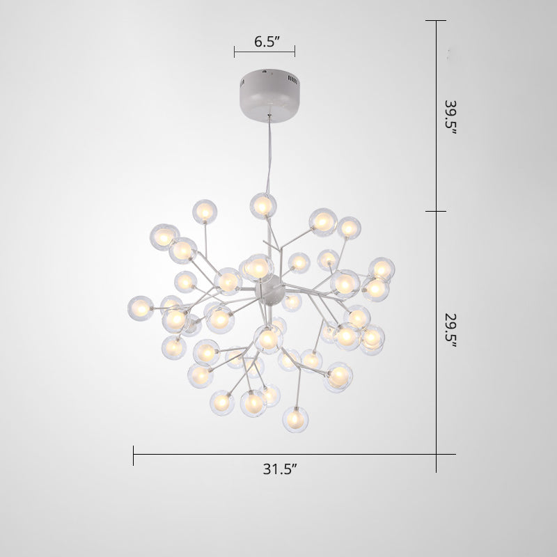Minimalist Molecule Chandelier Double Glass Living Room Suspension Lighting Fixture Clearhalo 'Ceiling Lights' 'Chandeliers' 'Modern Chandeliers' 'Modern' Lighting' 2461159