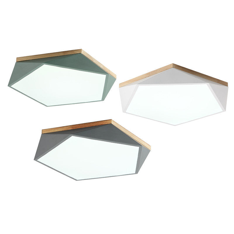 Pentagon Bedroom Ceiling Flush Mount Light Metal Minimalist Flush Mount Led Light Clearhalo 'Ceiling Lights' 'Close To Ceiling Lights' 'Close to ceiling' 'Flush mount' Lighting' 2461598