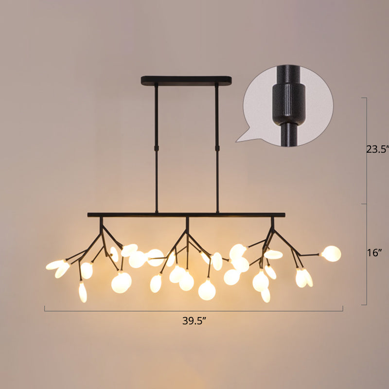 Acrylic Twig Ceiling Pendant Light Minimalistic Island Lighting Ideas for Dining Room Clearhalo 'Ceiling Lights' 'Island Lights' Lighting' 2461731