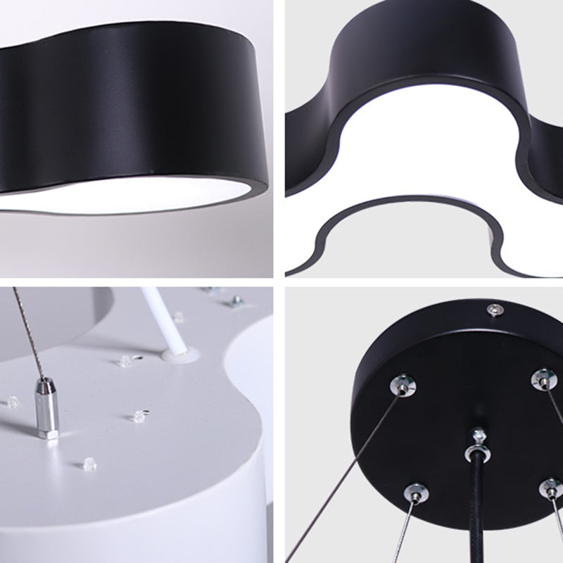 Modern Irregular Shape Pendant Ceiling Light Acrylic Office LED Suspended Lighting Fixture Clearhalo 'Ceiling Lights' 'Modern Pendants' 'Modern' 'Pendant Lights' 'Pendants' Lighting' 2461818
