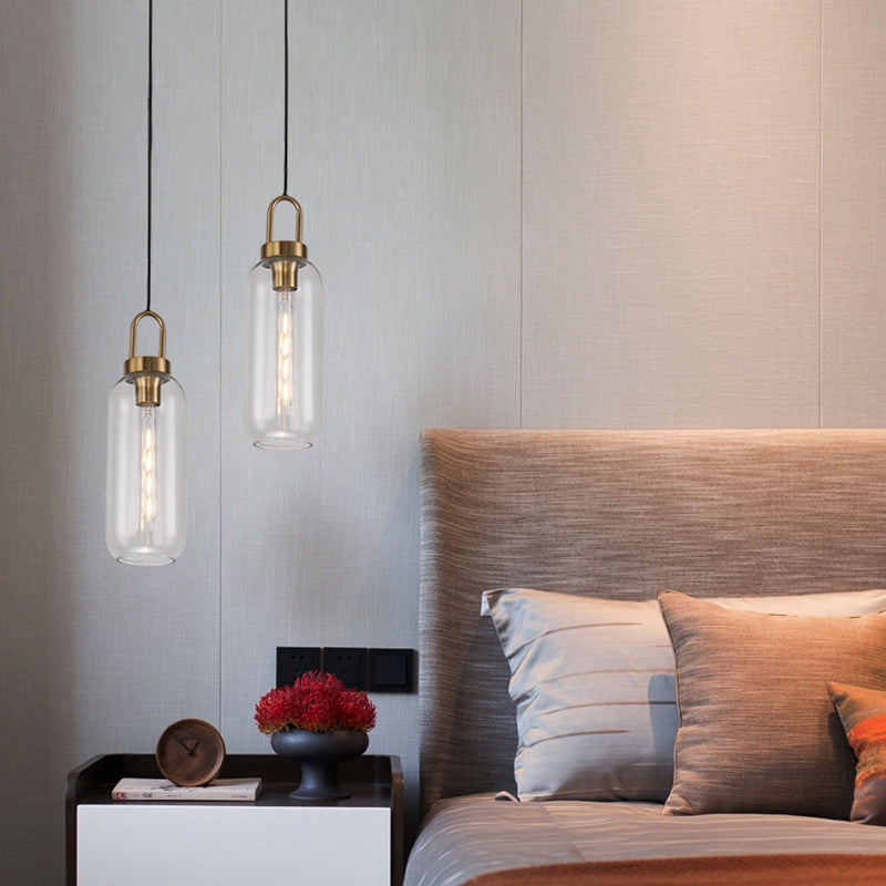 1 Head Dining Room Ceiling Light Fixture Minimalist Pendant Light with Globe Glass Shade Clearhalo 'Ceiling Lights' 'Close To Ceiling Lights' 'Glass shade' 'Glass' 'Modern Pendants' 'Modern' 'Pendant Lights' 'Pendants' Lighting' 2461942