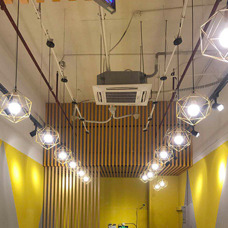 Metal Wire Cage Hanging Lamp Nordic Style Single Dining Room Ceiling Pendant Light in Gold Clearhalo 'Art Deco Pendants' 'Cast Iron' 'Ceiling Lights' 'Ceramic' 'Crystal' 'Industrial Pendants' 'Industrial' 'Metal' 'Middle Century Pendants' 'Pendant Lights' 'Pendants' 'Tiffany' Lighting' 2462215