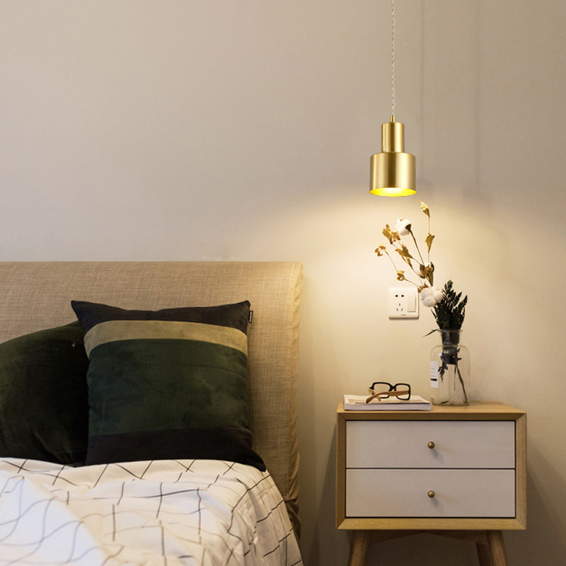 Gold Plated Grenade Suspension Light Postmodern 1-Light Metal Down Lighting Pendant 1 Gold Clearhalo 'Ceiling Lights' 'Modern Pendants' 'Modern' 'Pendant Lights' 'Pendants' Lighting' 2462343