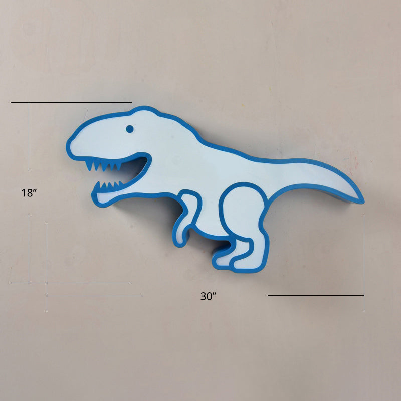 Cartoon Dinosaur Flushmount Ceiling Lamp Metal Kids Room LED Flush-Mount Light Fixture Clearhalo 'Ceiling Lights' 'Close To Ceiling Lights' 'Close to ceiling' 'Flush mount' Lighting' 2463230