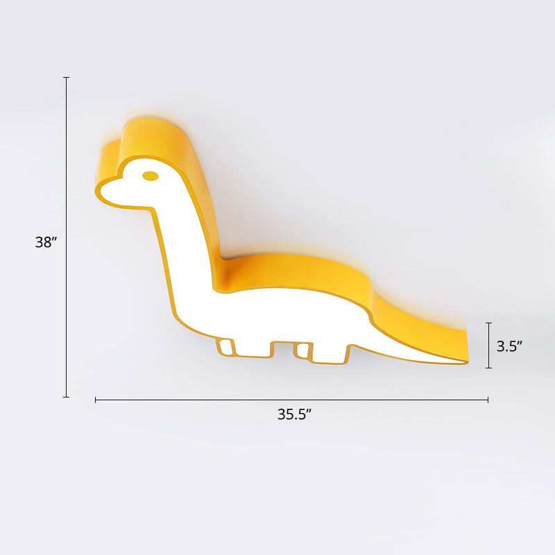 Cartoon Dinosaur Flushmount Ceiling Lamp Metal Kids Room LED Flush-Mount Light Fixture Clearhalo 'Ceiling Lights' 'Close To Ceiling Lights' 'Close to ceiling' 'Flush mount' Lighting' 2463232
