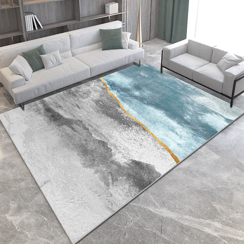 Casual Living Room Rug Multi Color Geometric Printed Indoor Rug Synthetics Pet Friendly Machine Washable Carpet Grey Clearhalo 'Area Rug' 'Modern' 'Rugs' Rug' 2463498