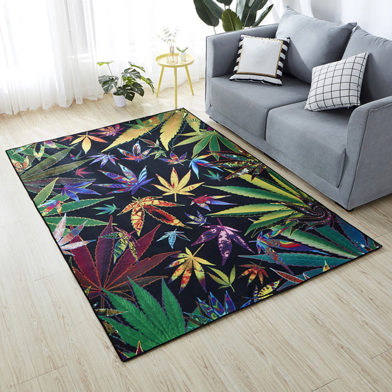 Minimalist Living Room Rug Multi Color 3D Printed Rug Synthetics Anti-Slip Backing Easy Care Area Carpet Green Clearhalo 'Area Rug' 'Rug' 2463858