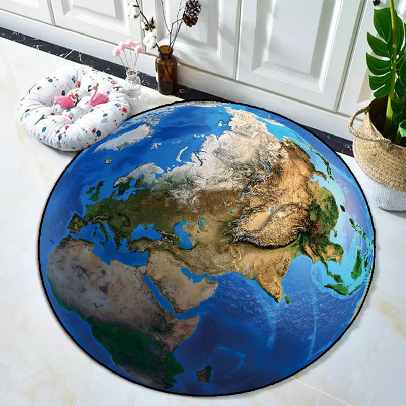 Scandinavian 3D Earth Pattern Rug Multi Color Polyster Area Carpet Anti-Slip Backing Pet Friendly Easy Care Indoor Rug for Room Brown Clearhalo 'Area Rug' 'Rug' 2463883