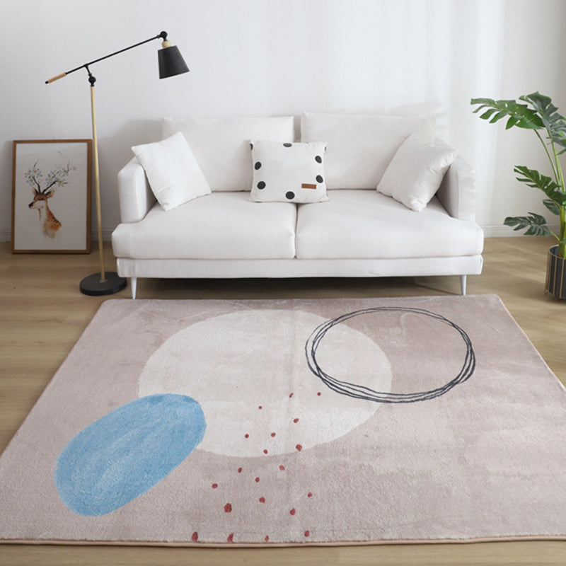 Multi Color Living Room Rug Western Hand Printed Area Carpet Synthetics Non-Slip Backing Pet Friendly Indoor Rug Grey Clearhalo 'Area Rug' 'Rug' 2463955