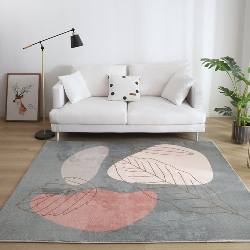 Multi Color Living Room Rug Western Hand Printed Area Carpet Synthetics Non-Slip Backing Pet Friendly Indoor Rug Dark Gray Clearhalo 'Area Rug' 'Rug' 2463956