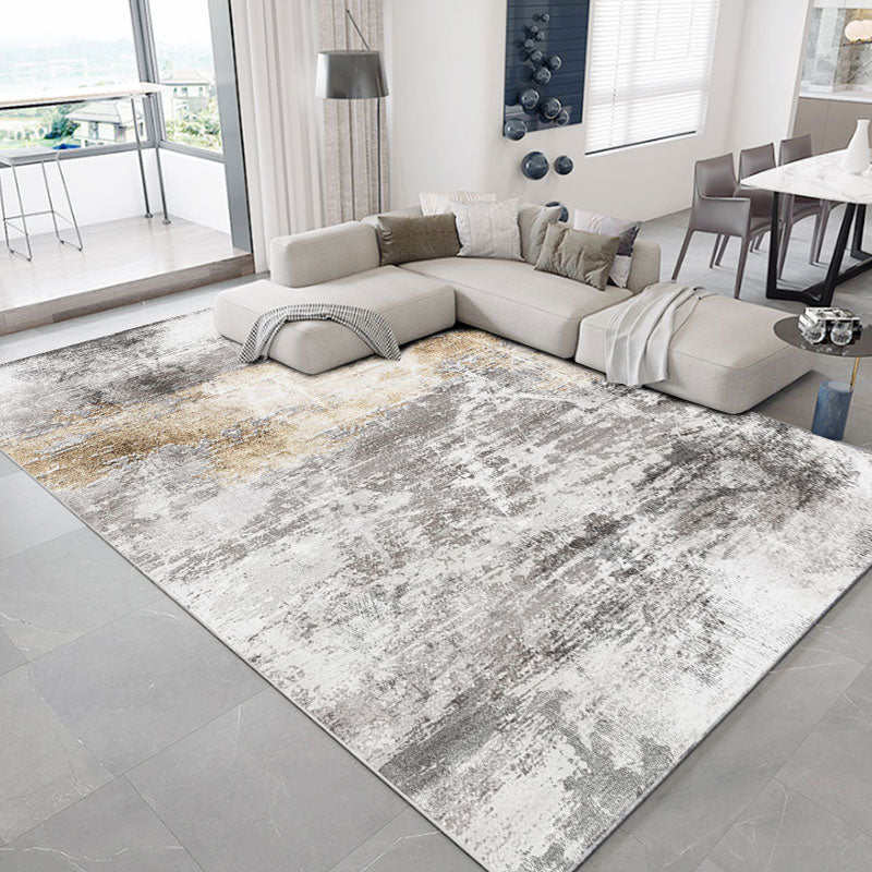 Scandinavian Abstract Printed Rug Multicolor Polypropylene Indoor Rug Anti-Slip Backing Pet Friendly Area Carpet for Living Room Grey Clearhalo 'Area Rug' 'Rug' 2464122