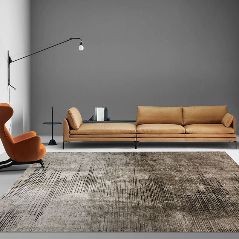 Scandinavian Abstract Printed Rug Multicolor Polypropylene Indoor Rug Anti-Slip Backing Pet Friendly Area Carpet for Living Room Brown Clearhalo 'Area Rug' 'Rug' 2464124
