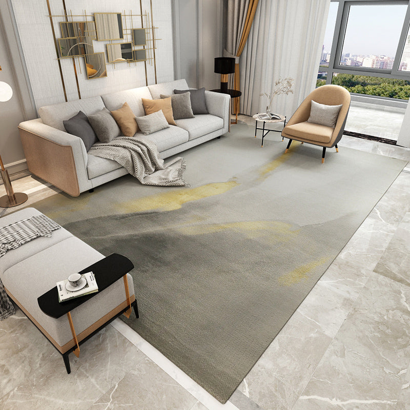 Calming Abstract Printed Rug Multicolor Polypropylene Area Carpet Non-Slip Pet Friendly Area Rug for Living Room Dark Gray-Yellow Clearhalo 'Area Rug' 'Rug' 2464194