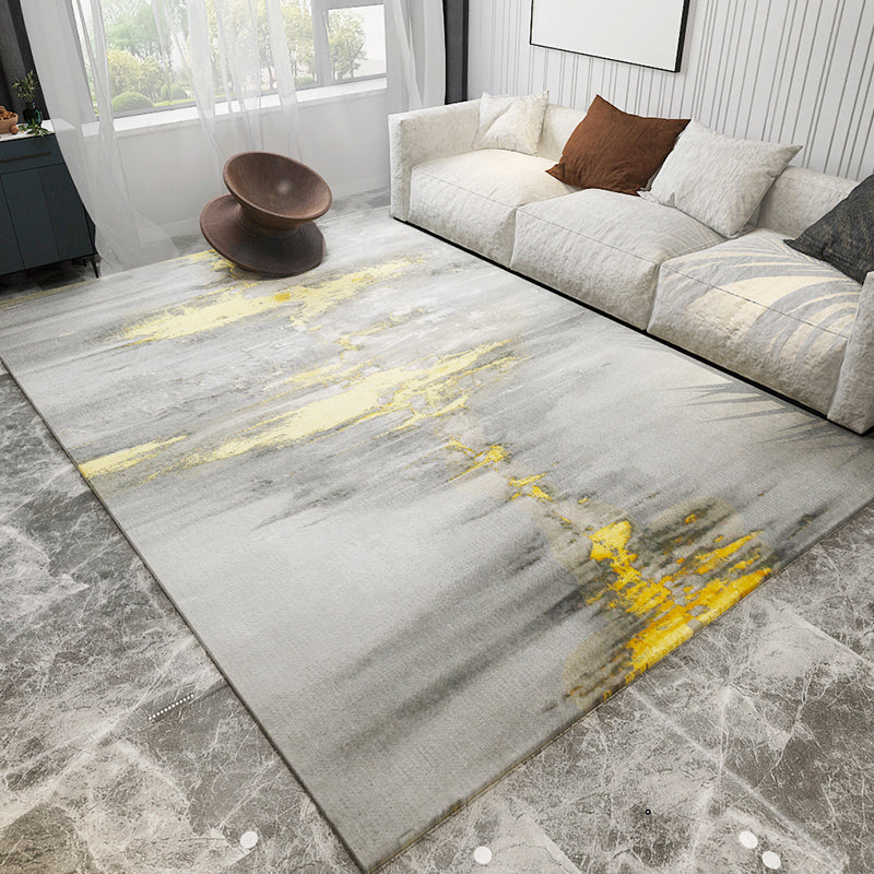 Calming Abstract Printed Rug Multicolor Polypropylene Area Carpet Non-Slip Pet Friendly Area Rug for Living Room Smoke Gray Clearhalo 'Area Rug' 'Rug' 2464200