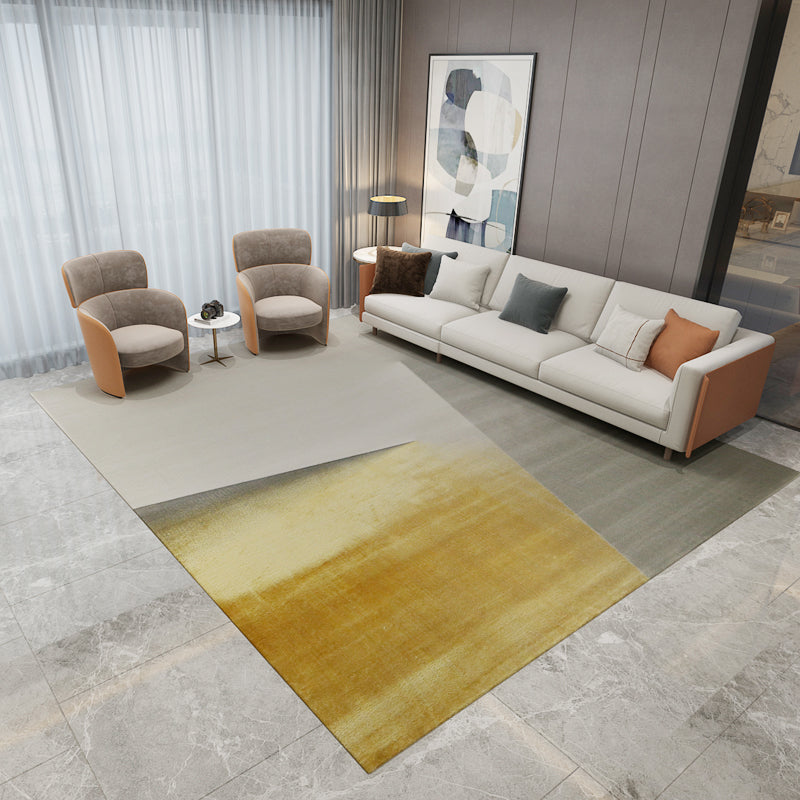 Calming Abstract Printed Rug Multicolor Polypropylene Area Carpet Non-Slip Pet Friendly Area Rug for Living Room Yellow Clearhalo 'Area Rug' 'Rug' 2464202