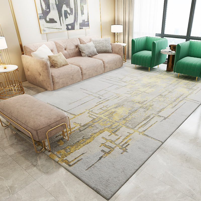 Calming Abstract Printed Rug Multicolor Polypropylene Area Carpet Non-Slip Pet Friendly Area Rug for Living Room Light Yellow Clearhalo 'Area Rug' 'Rug' 2464204