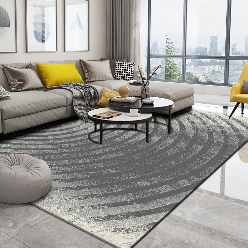 Casual Living Room Rug Multi Color Abstract Printed Indoor Rug Synthetics Anti-Slip Pet Friendly Area Carpet Silver Gray 5'3" x 7'7" Clearhalo 'Area Rug' 'Rug' 2464230