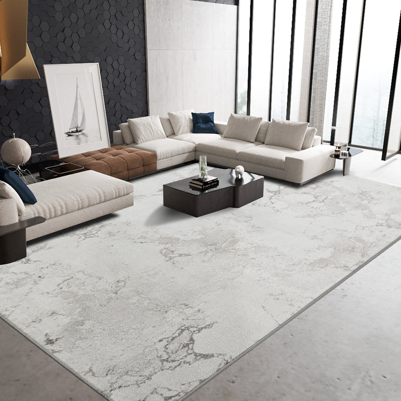 Casual Living Room Rug Multi Color Abstract Printed Indoor Rug Synthetics Anti-Slip Pet Friendly Area Carpet White-Gray Clearhalo 'Area Rug' 'Rug' 2464232