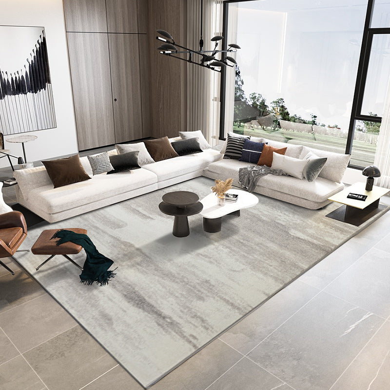 Casual Living Room Rug Multi Color Abstract Printed Indoor Rug Synthetics Anti-Slip Pet Friendly Area Carpet Dark Gray-White Clearhalo 'Area Rug' 'Rug' 2464233