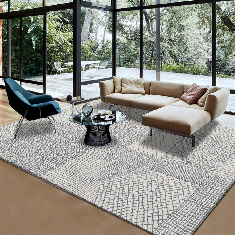 Casual Living Room Rug Multi Color Abstract Printed Indoor Rug Synthetics Anti-Slip Pet Friendly Area Carpet Smoke Gray Clearhalo 'Area Rug' 'Rug' 2464240
