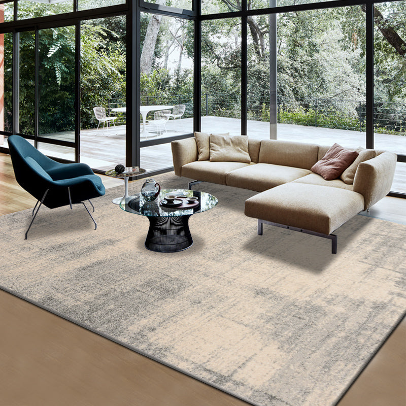 Casual Living Room Rug Multi Color Abstract Printed Indoor Rug Synthetics Anti-Slip Pet Friendly Area Carpet Cream Gray Clearhalo 'Area Rug' 'Rug' 2464243