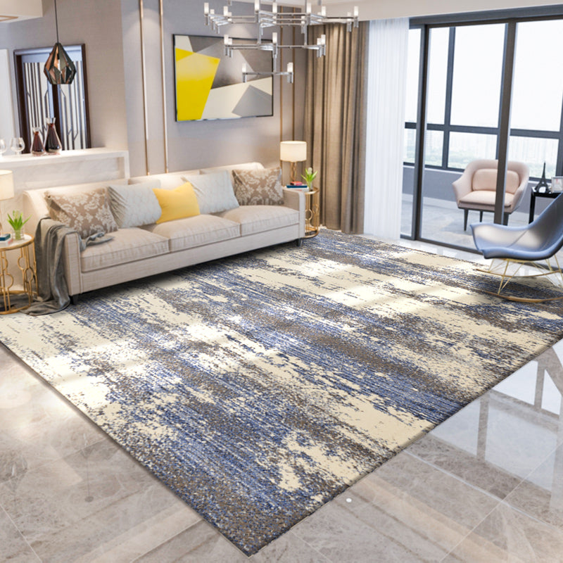 Novelty Abstract Print Rug Multi Color Polyster Area Carpet Anti-Slip Backing Pet Friendly Easy Care Indoor Rug for Living Room Gray-Blue Clearhalo 'Area Rug' 'Rug' 2464290