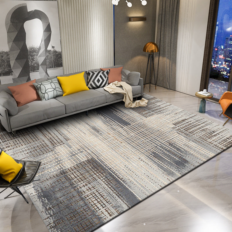 Novelty Abstract Print Rug Multi Color Polyster Area Carpet Anti-Slip Backing Pet Friendly Easy Care Indoor Rug for Living Room Light Coffee Clearhalo 'Area Rug' 'Rug' 2464295