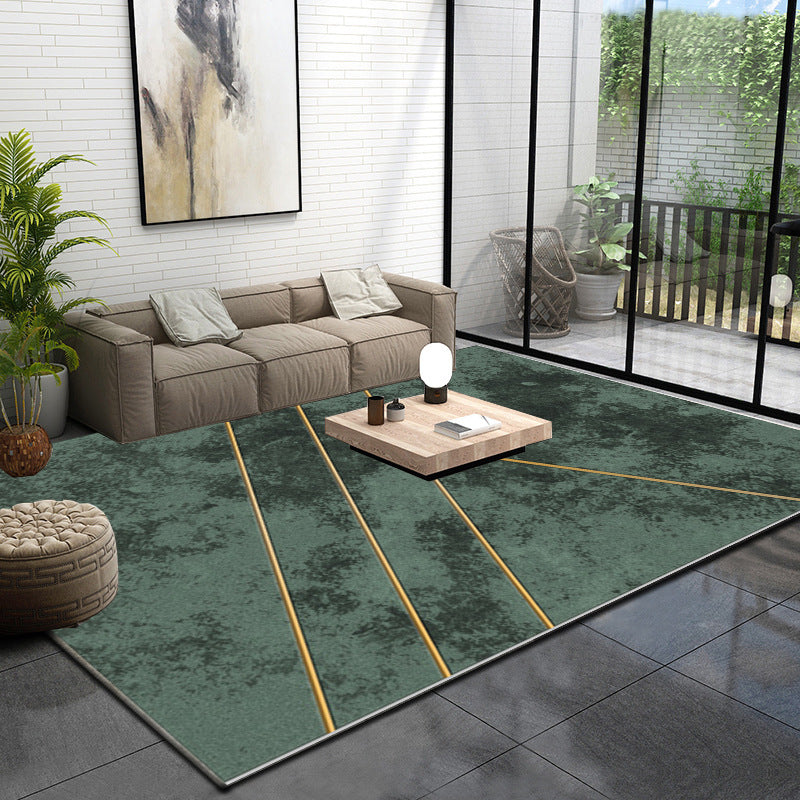 Multicolor Glam Rug Polypropylene Geometric Printed Indoor Rug Anti-Slip Backing Easy Care Area Carpet for Living Room Green Clearhalo 'Area Rug' 'Rug' 2464372