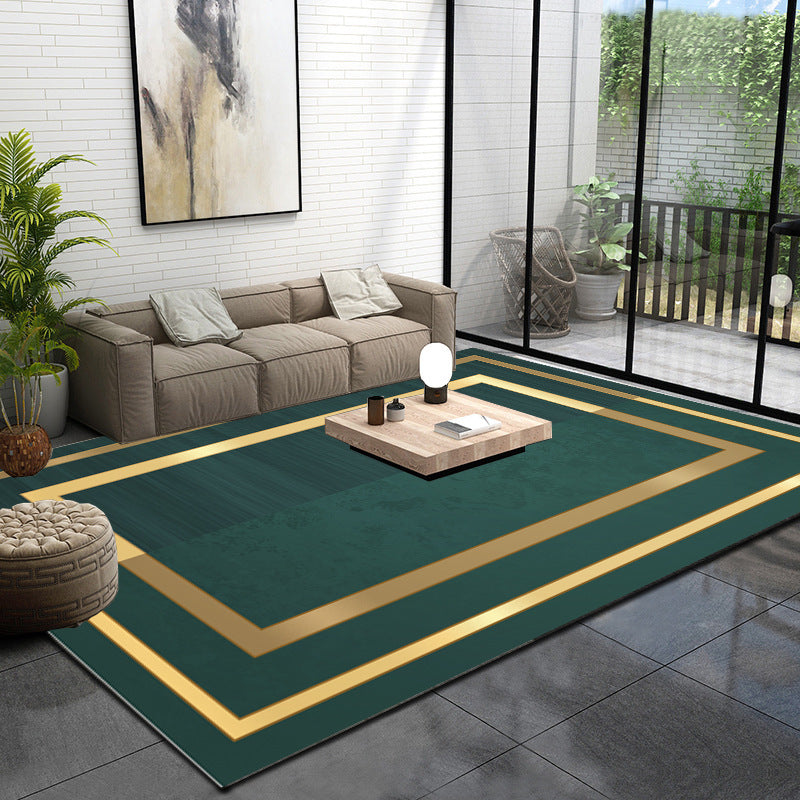 Multicolor Glam Rug Polypropylene Geometric Printed Indoor Rug Anti-Slip Backing Easy Care Area Carpet for Living Room Lemon Green Clearhalo 'Area Rug' 'Rug' 2464376