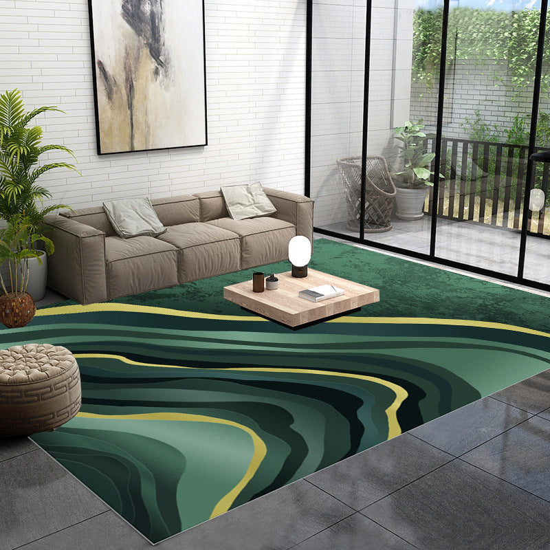 Multicolor Glam Rug Polypropylene Geometric Printed Indoor Rug Anti-Slip Backing Easy Care Area Carpet for Living Room Fluorescent Green Clearhalo 'Area Rug' 'Rug' 2464378