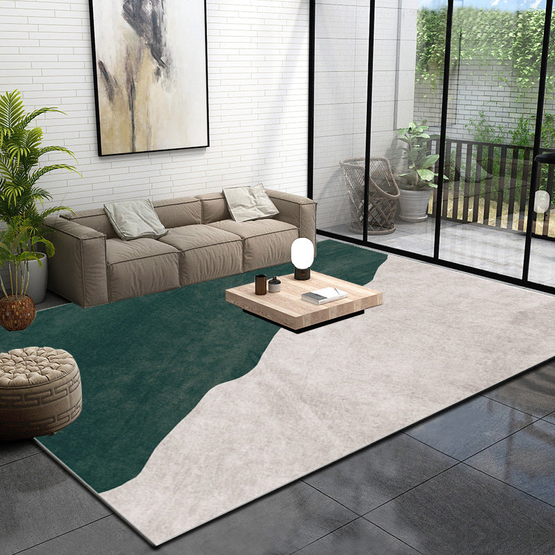 Multicolor Glam Rug Polypropylene Geometric Printed Indoor Rug Anti-Slip Backing Easy Care Area Carpet for Living Room Gray-Green Clearhalo 'Area Rug' 'Rug' 2464381