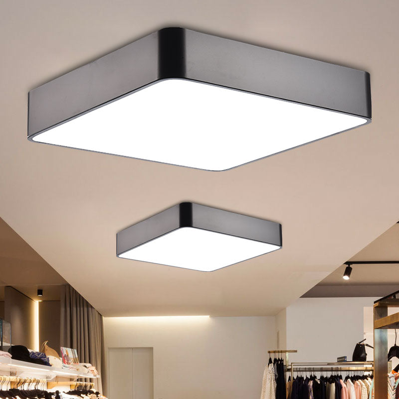 Geometric Shape Ceiling Mounted Fixture Minimalist Metal LED Flush Mount Light for Office Clearhalo 'Ceiling Lights' 'Close To Ceiling Lights' 'Close to ceiling' 'Flush mount' Lighting' 2465008