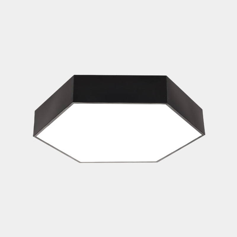 Geometric Shape Ceiling Mounted Fixture Minimalist Metal LED Flush Mount Light for Office Clearhalo 'Ceiling Lights' 'Close To Ceiling Lights' 'Close to ceiling' 'Flush mount' Lighting' 2465013
