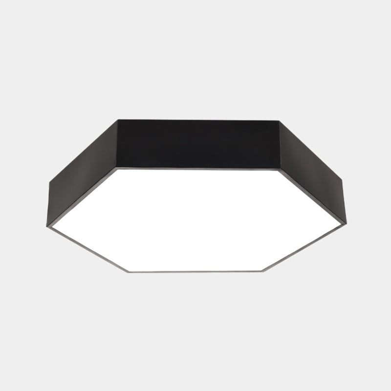 Geometric Shape Ceiling Mounted Fixture Minimalist Metal LED Flush Mount Light for Office Clearhalo 'Ceiling Lights' 'Close To Ceiling Lights' 'Close to ceiling' 'Flush mount' Lighting' 2465014